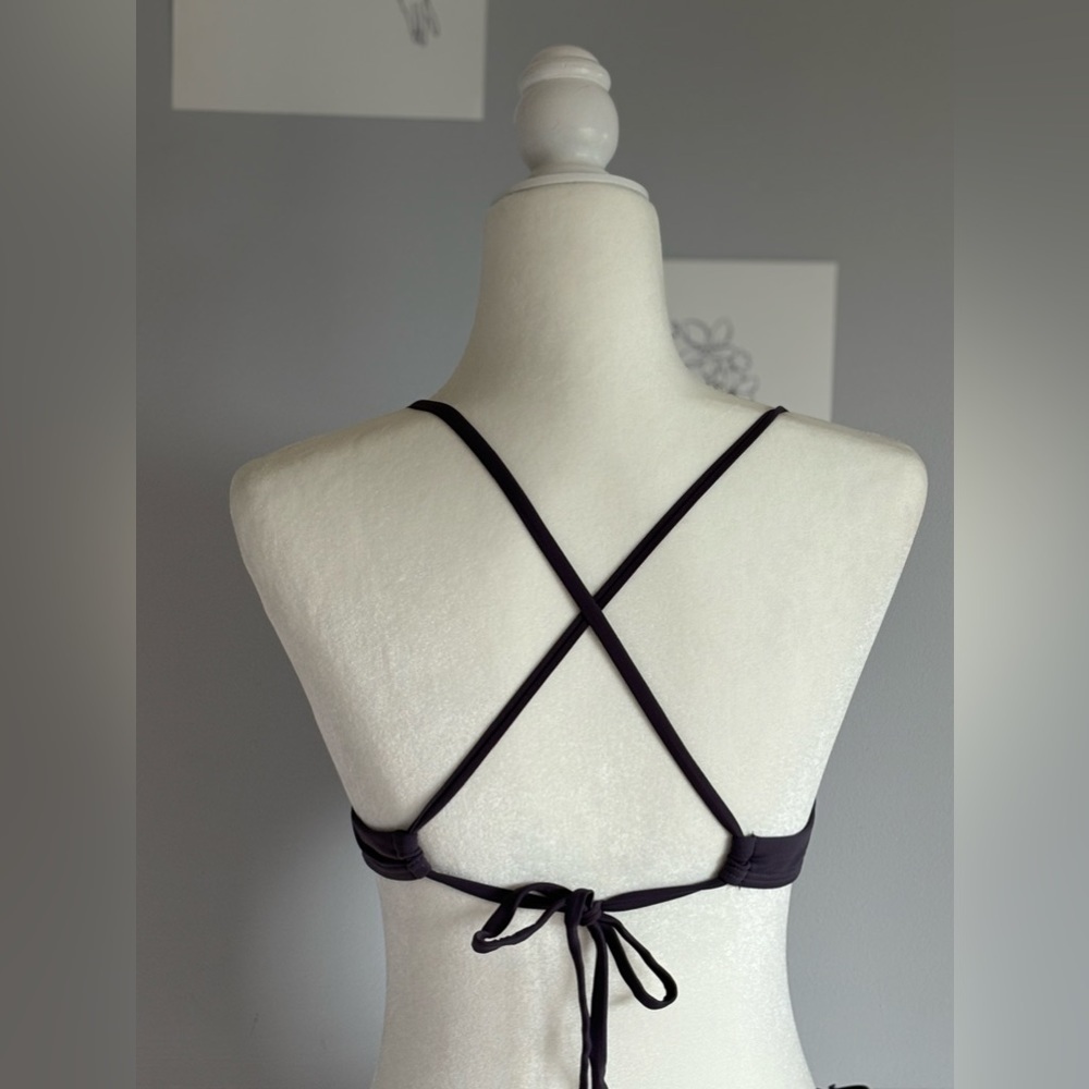 2 Piece Bikini Large Eggplant Xhilaration Adjustable Straps on top & bottom - Picture 5 of 8